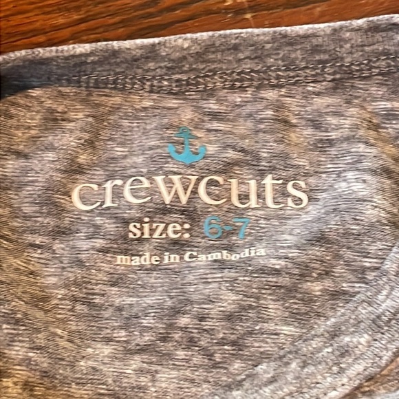 J.Crew Crewcuts Kid’s Gray Graphic T-Shirt Size 6-7 - Picture 3 of 6